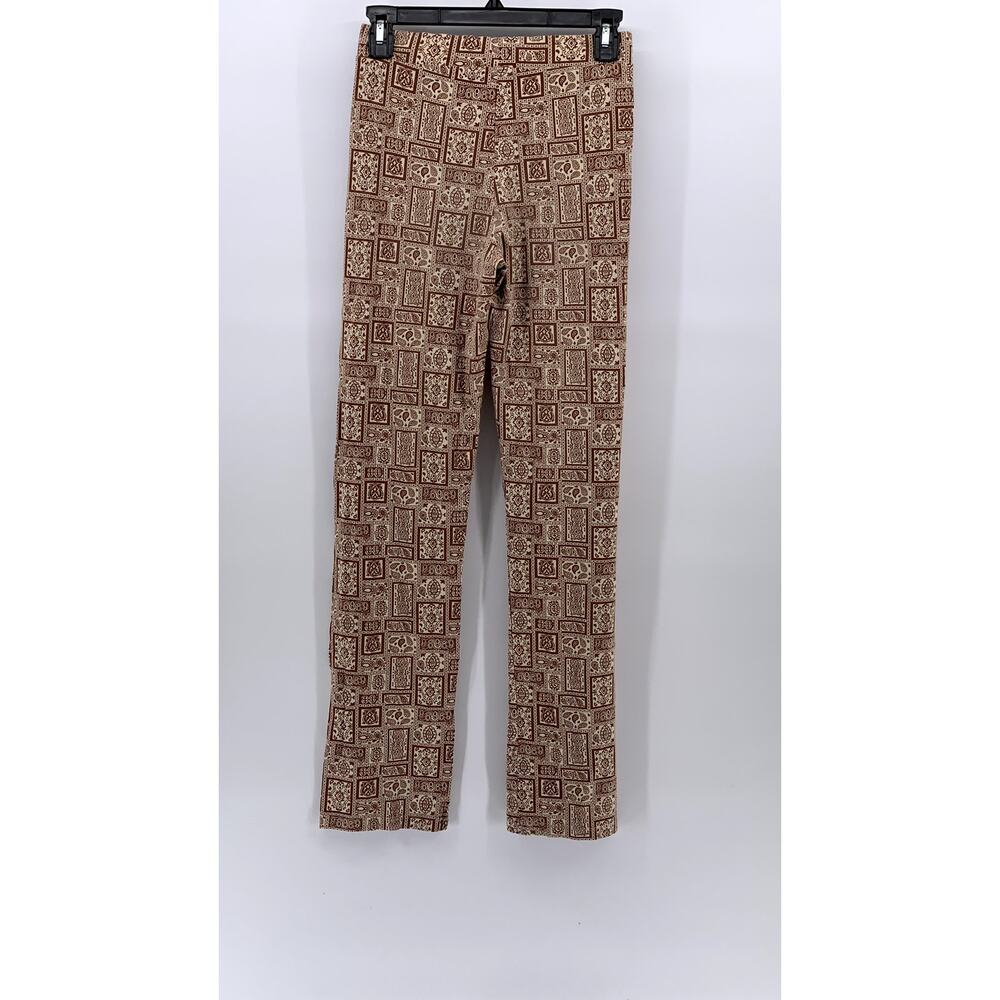 PALOMA WOOL Women's Brown Paisley Printed Straight Leg Pull-On Pant SZ S - Picture 2 of 10